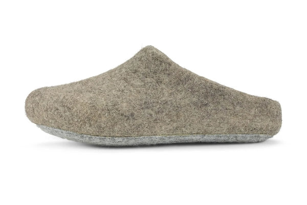 Men s Handmade Wool Felt Slippers with Synthetic Felt Soles