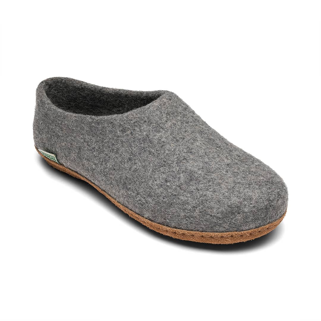 Ready to ship 11US-41.5EU-8.5UK Women good felted wool slippers COCOON with sturdy stitching on surface and Rubber soles