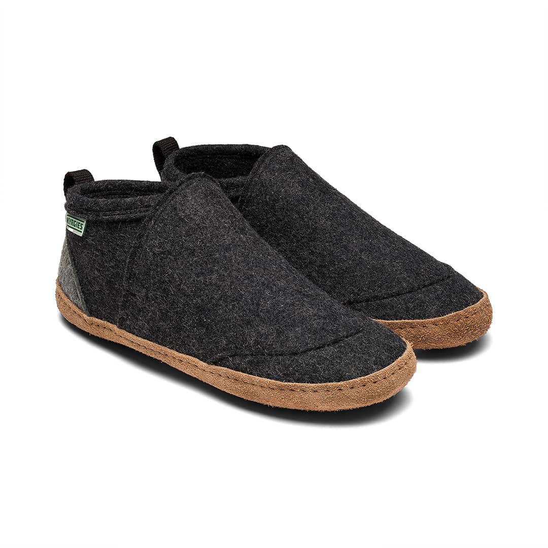 Wool House Shoes with All Natural Leather Sole Kyrgies