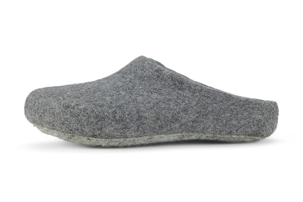 Kyrgies Classic Wool Slippers - Low-Back - Gray Men's - Kyrgies